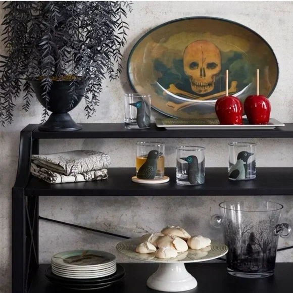 JOHN DERIAN NWT 4pc midnight dreary blackbird highball glass set - Picture 2 of 6